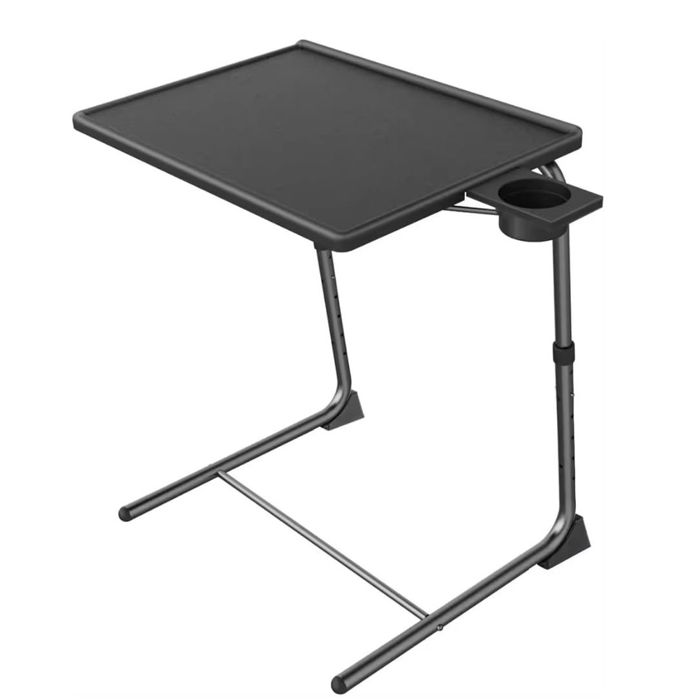 Foldable TV Tray Table Adjustable Height Portable Snack Table