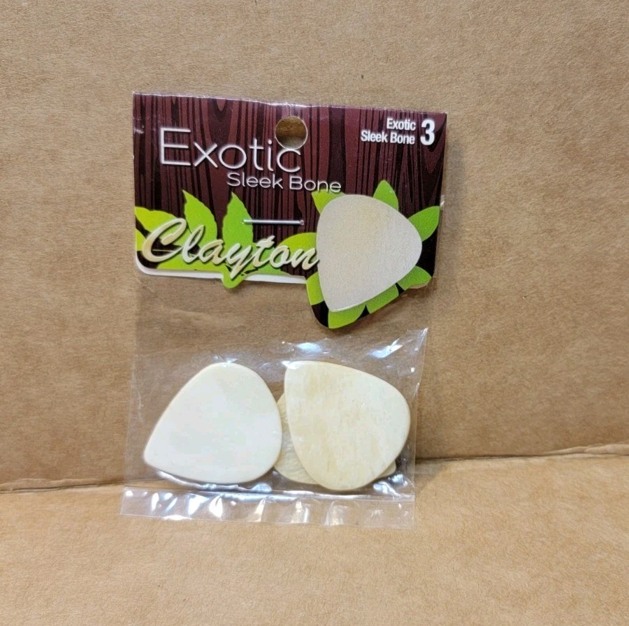Clayton Exotic Picks 3 Pack Sleek Bone