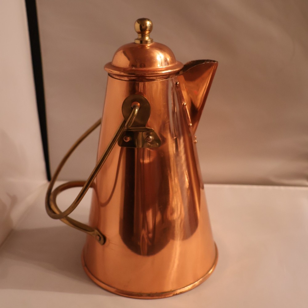Copper and Brass Covered Pitcher with Two Handles – Portugal