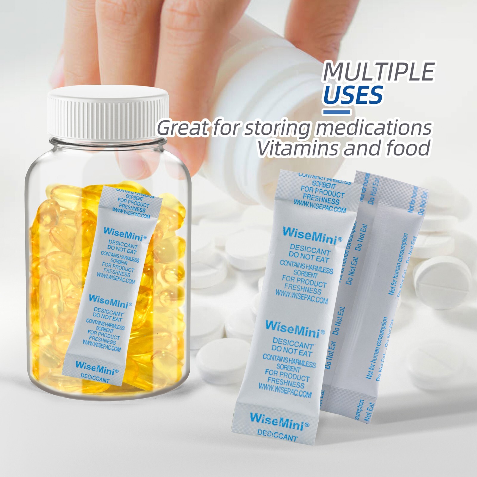 5g 60Pcs Silica Gel Packets, Tyvek Food Grade Dessicant Packs