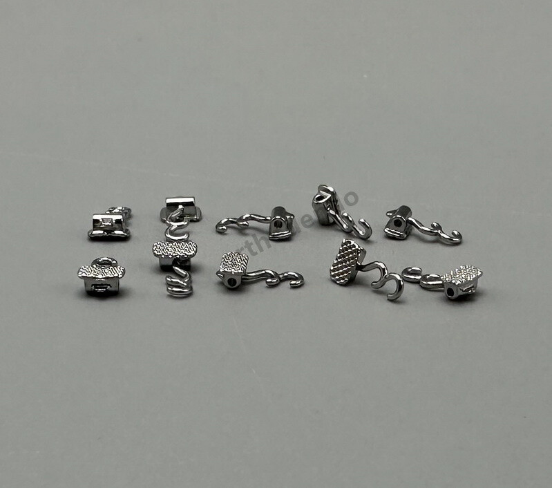 10pc/bagDental Orthodontic Crimpable Hooks Multi-Function Long Curved Left Right