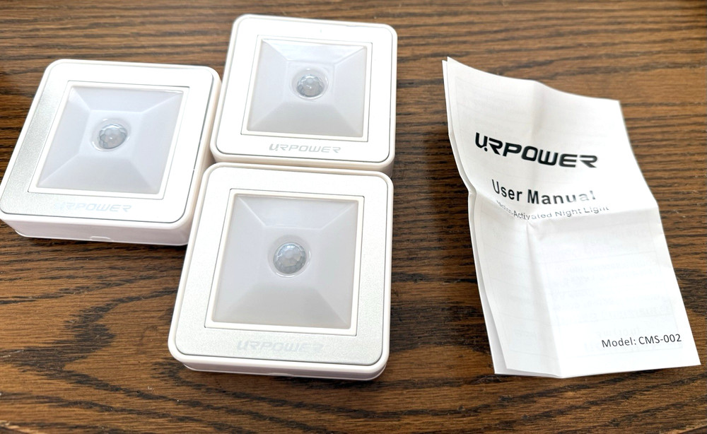 NEW 3 Pack URPOWER Motion Activated Night Lights White