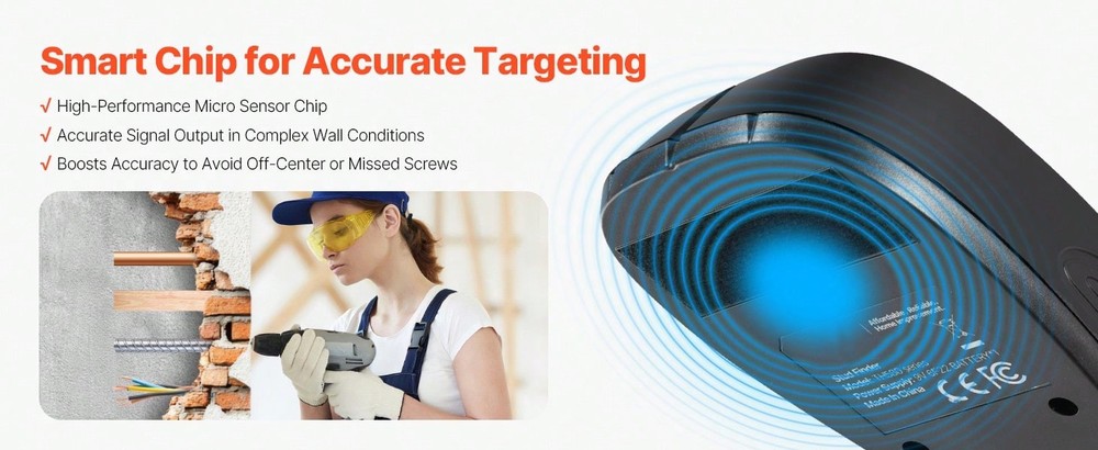 Stud Finder Wall Scanner,5 In 1, Electronic Wall Stud Detector With Smart Sensor