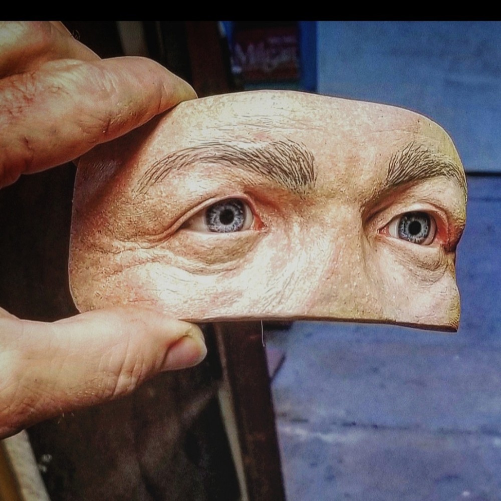 Halloween II, 1981 Michael Myers Warlock H2 MASK INSERT, Clean Version (Custom)