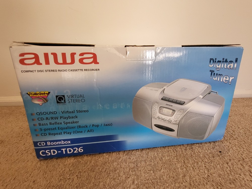 Aiwa CSD TD26 New Open Box Missing AC Power Cord