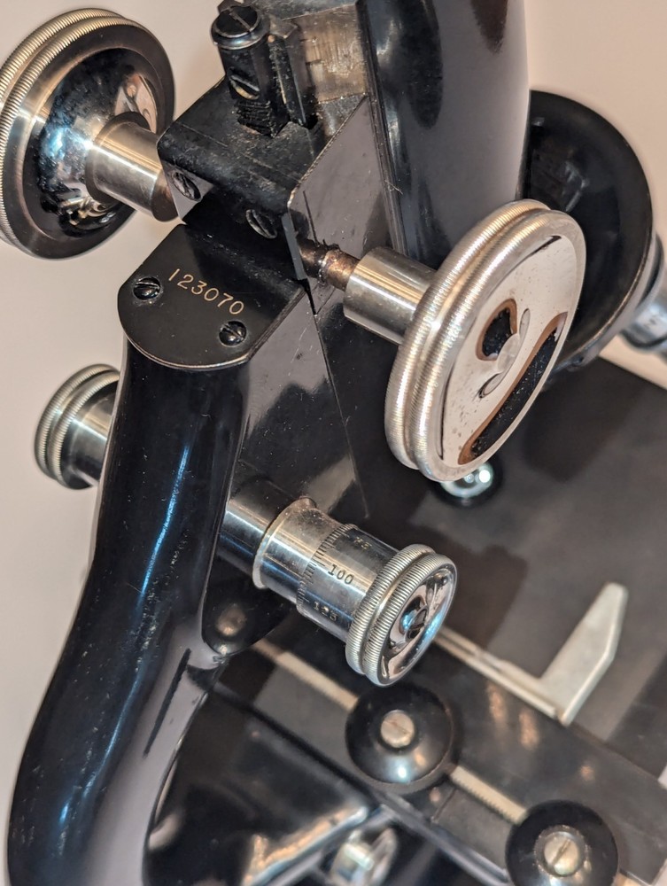 Vintage Spencer Microscope w/ Case, Objectives, Manual & Mechanical Stage