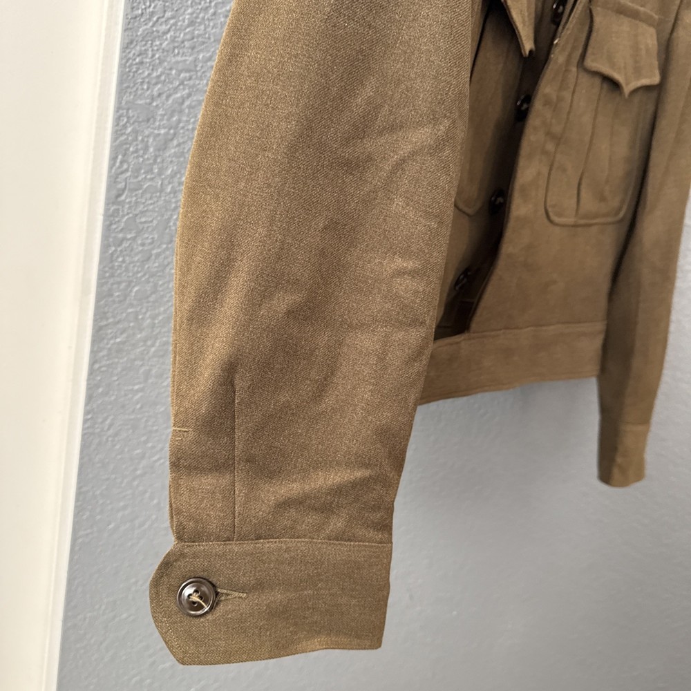 VTG WWII US Army Air Force Wool Field Jacket 36s Training Command Patch 13th Arm