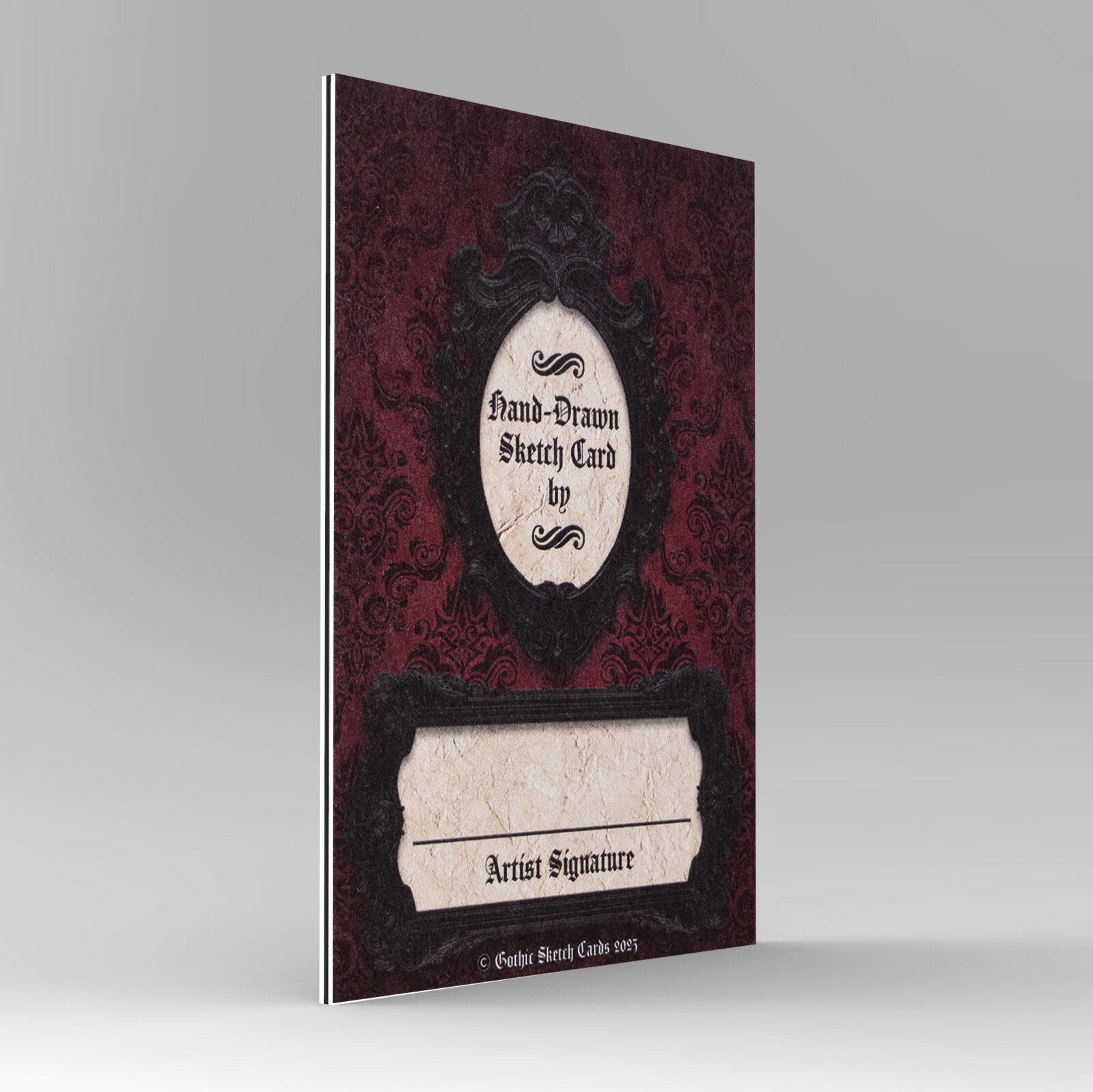 🕷️Gothic Sketch Cards - Blank Trading Cards 2.5x 3.5 - 32pt Thick - 5 Cards🕷️