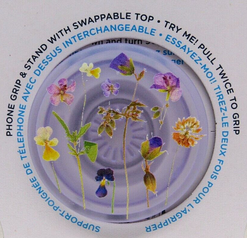 PopSockets Phone Grip Stand Plant Based Purple Fields POPGRIP Popsocket