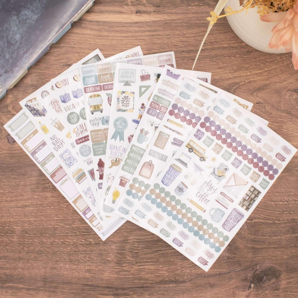 Planner Stickers | Teacher Pack | Cool Tones