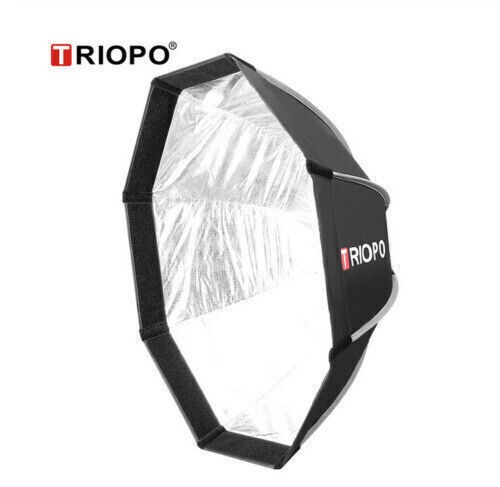 TRIOPO 90CM Octagon Softbox w/Handgrip Set for Speedlight Flash Bracket