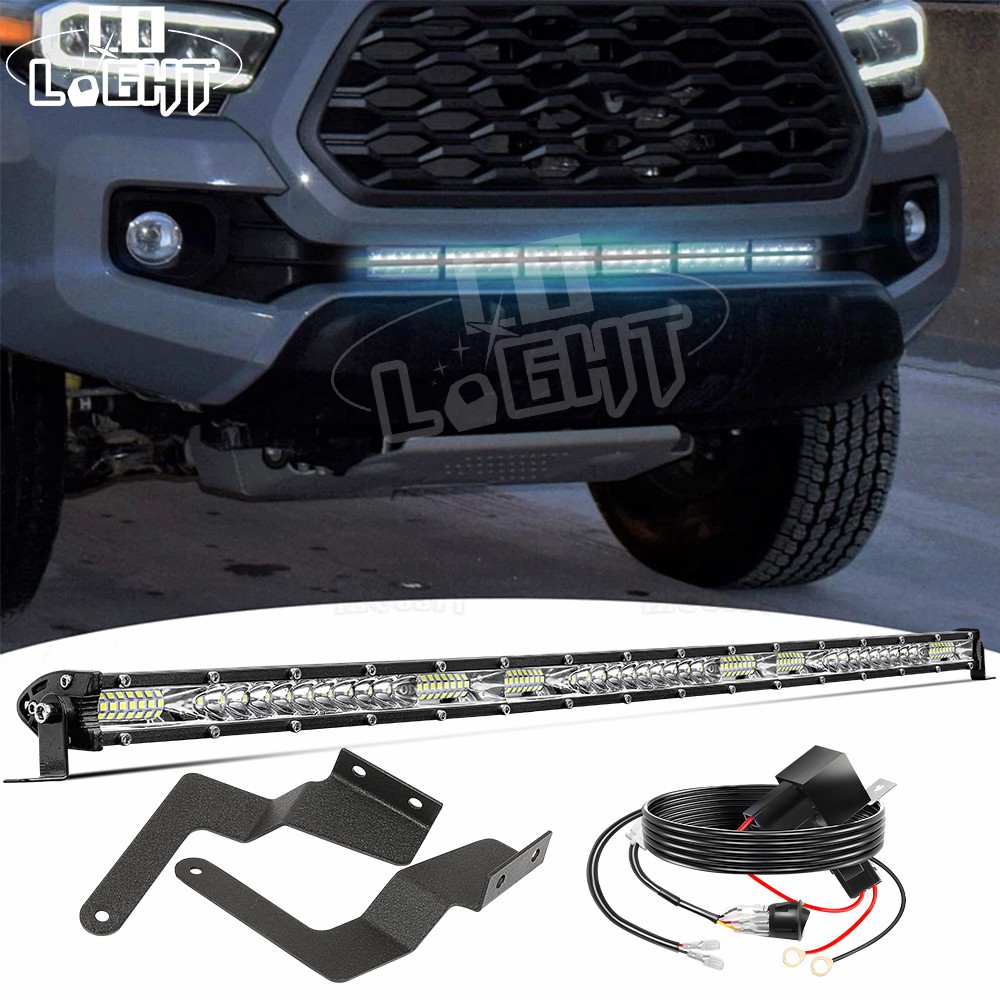 For Toyota Tacoma 2016-2023 Slim 780W 32" LED Light Bar Bumper Mounting Kit