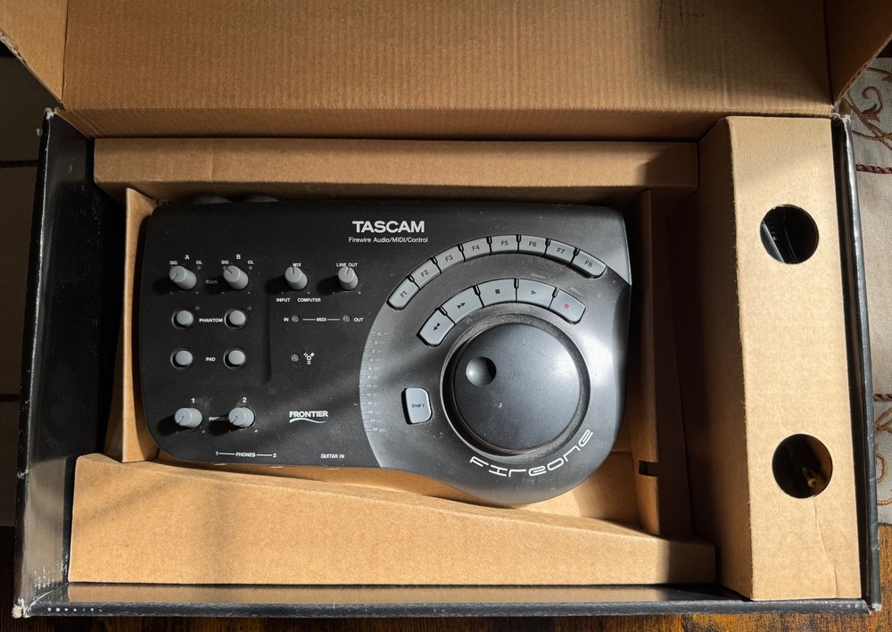 TASCAM FireOne FireWire Audio/MIDI DAW Controller + Power Supply + Box