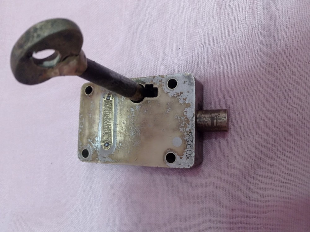 Vintage Antique Lock With Key