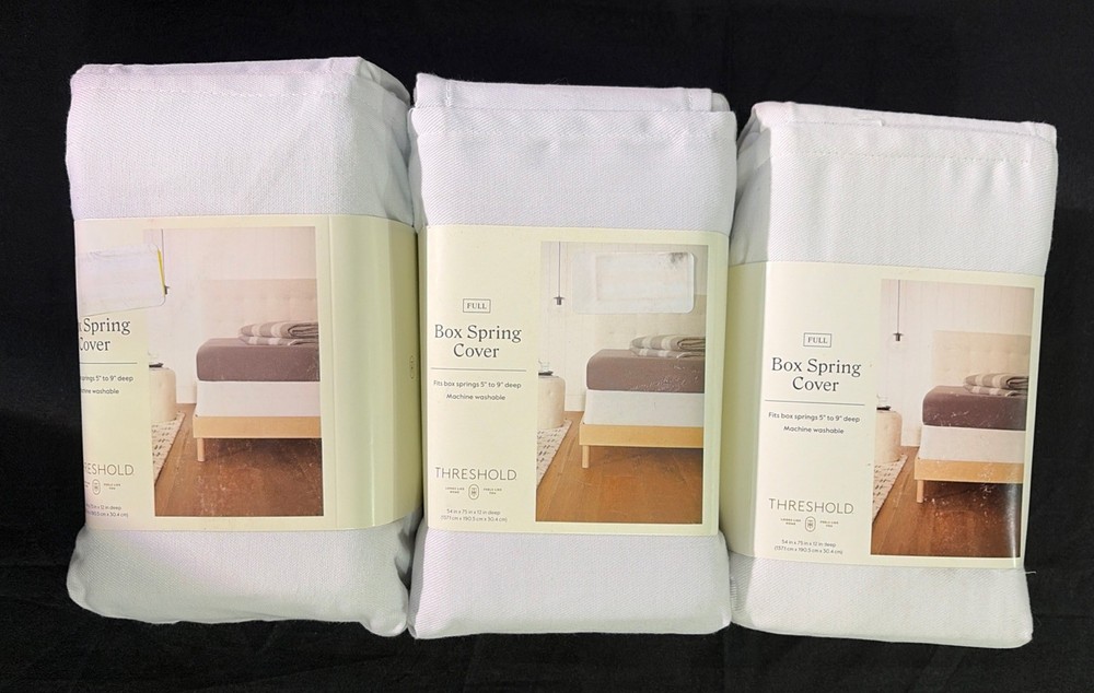 Box Spring Cover White Size FULL  - Threshold (Qty 3)