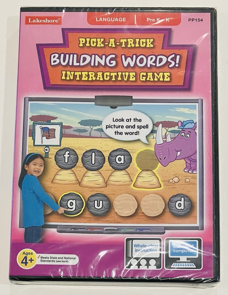 Lakeshore Interactive Interactive Games PC CDROM. Lot Of 2 Pre K-K Language Math