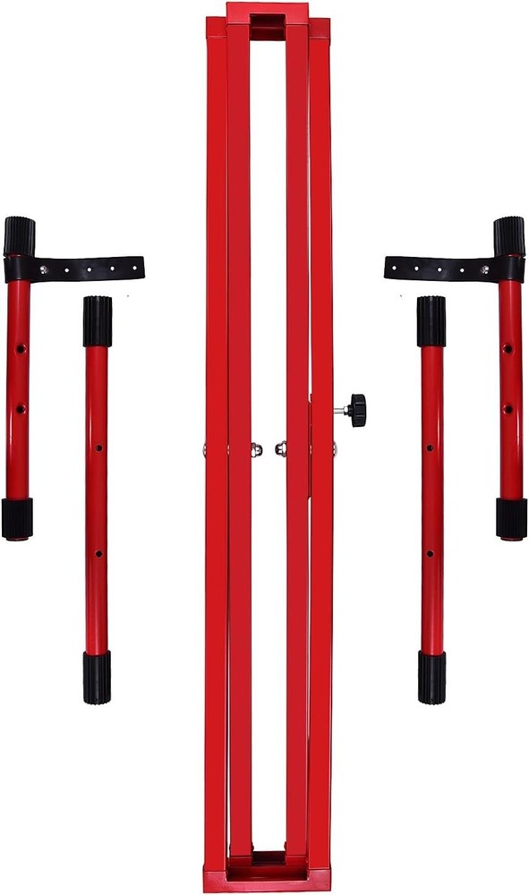 Dual-Braced Red Piano Keyboard Stand