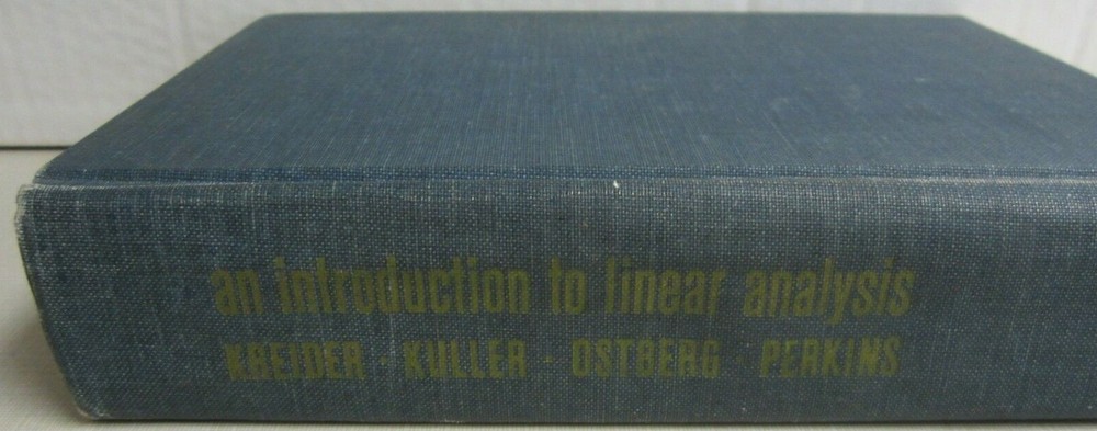 An Introduction To Linear Analysis Book (ADDISON WESLEY 3949)
