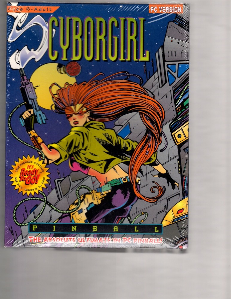 SEALED 1994 CYBORGIRL PC PINBALL PC Version IBM 3.5 Diskette B&N Software 6 & UP