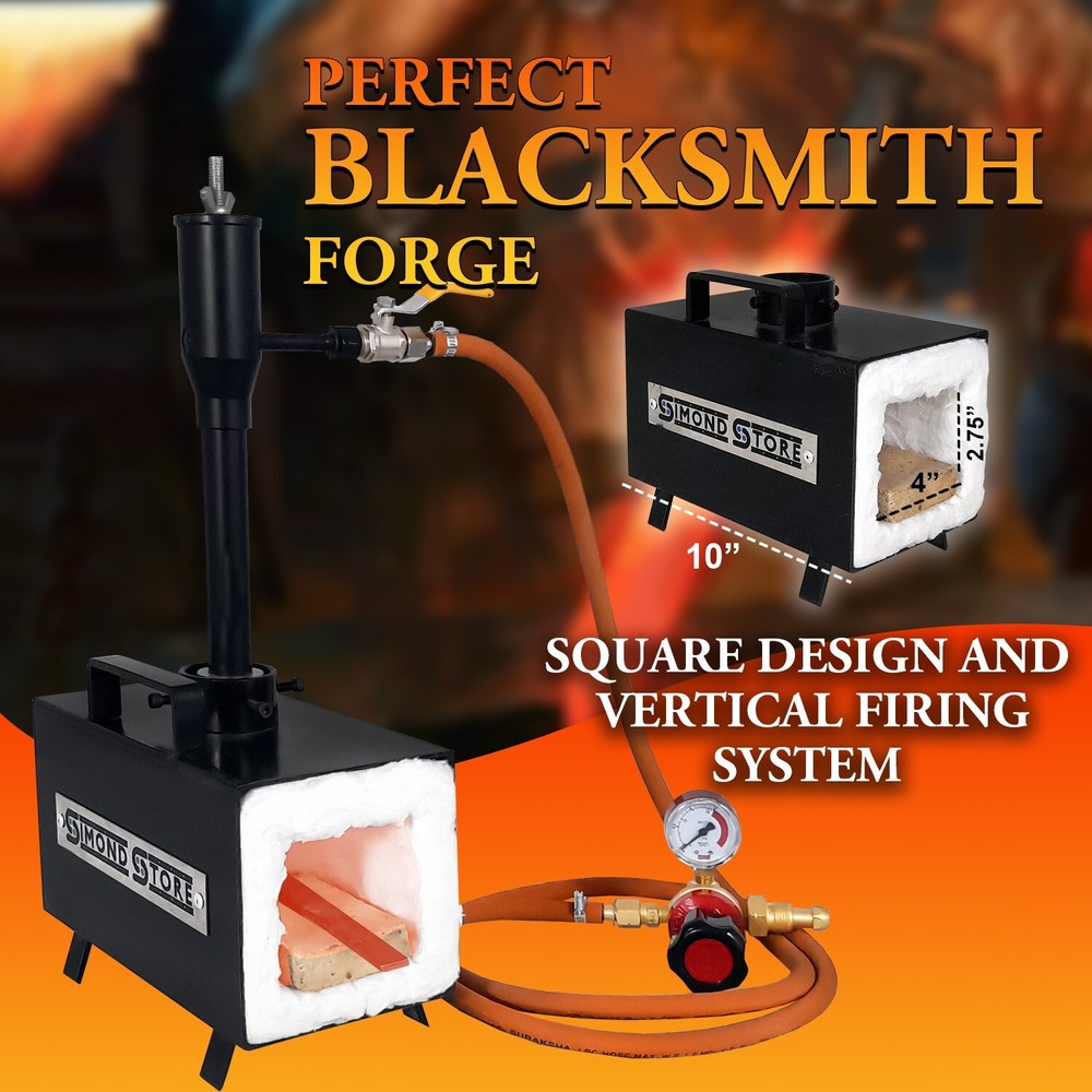 Blacksmiths Single Burner Propane Forge with Stand for Knifemaking Farriers