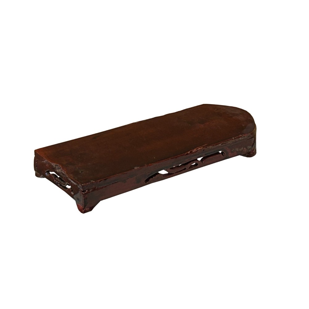 6.5" Medium Brown Wood Rectangular Shape Display Stand Riser Easel ws4110