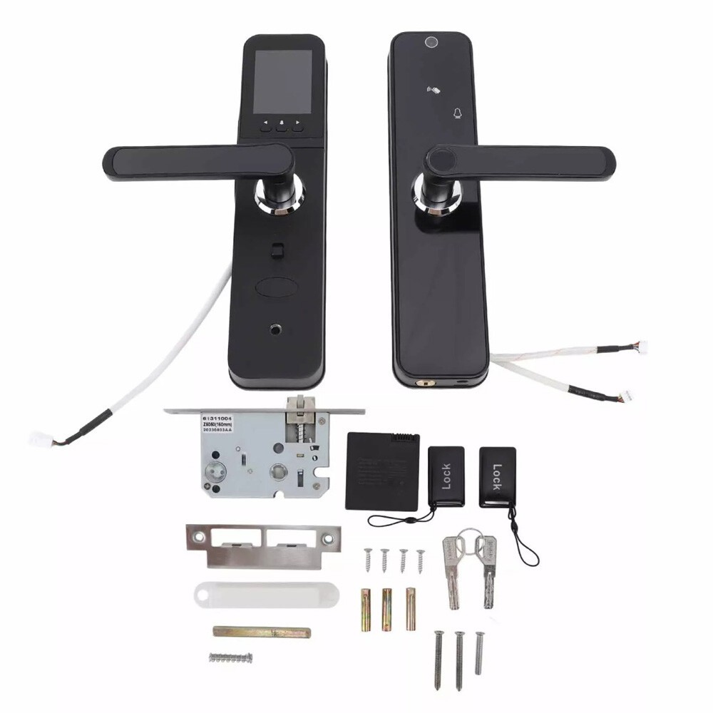 Face Recognition Tuya Wifi Smart Door Lock Visual Intercom Fingerprint