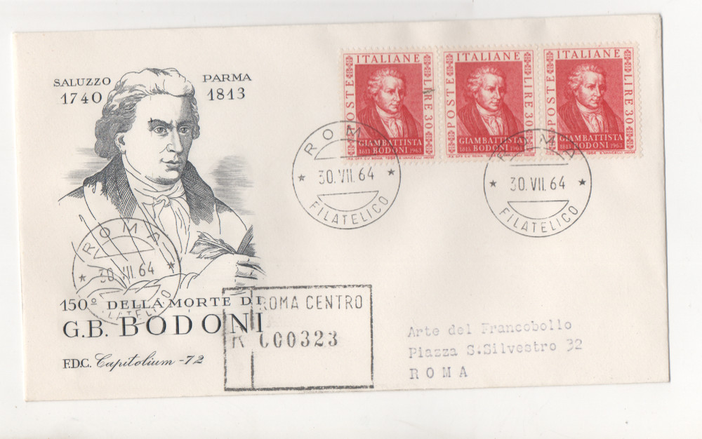 ITALY - FDC - 1965 - BODONI - CAPITOLIUM