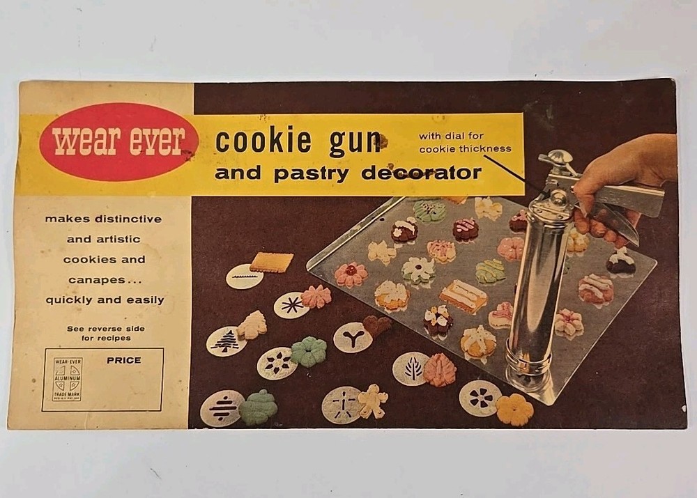 Vintage Wear-Ever Cookie Gun Pastry Decorator Trigger-Quick With Box