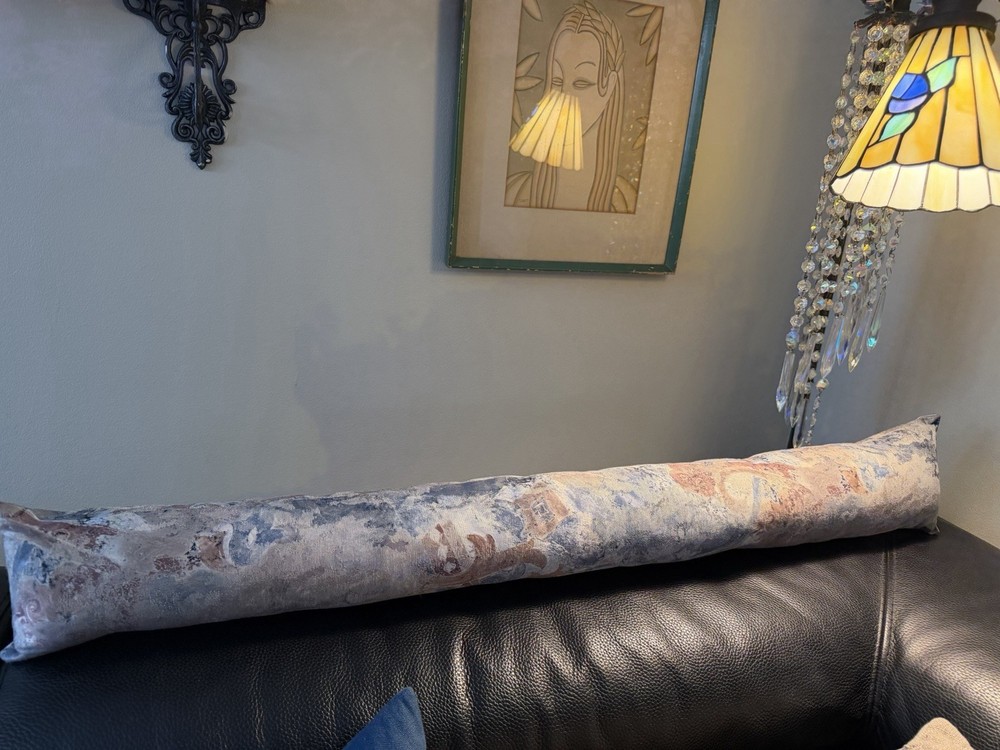 Vintage Brocade Door Draft Stopper 3'