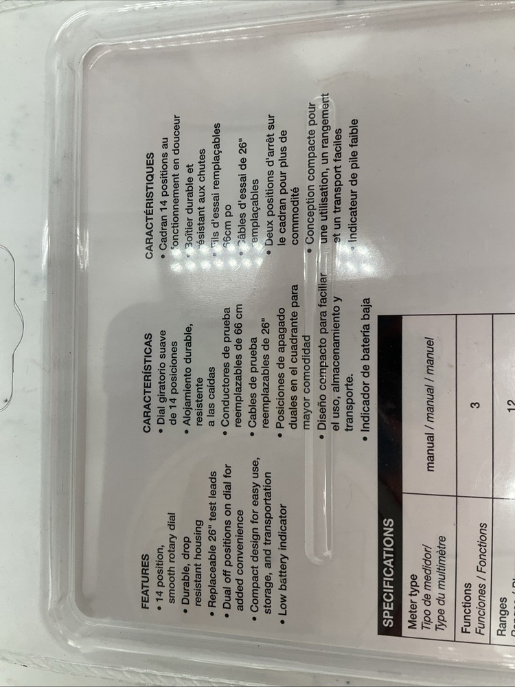 Gardner Bender GDT-311 Black/Red Manual 3 Function Digital Multimeter