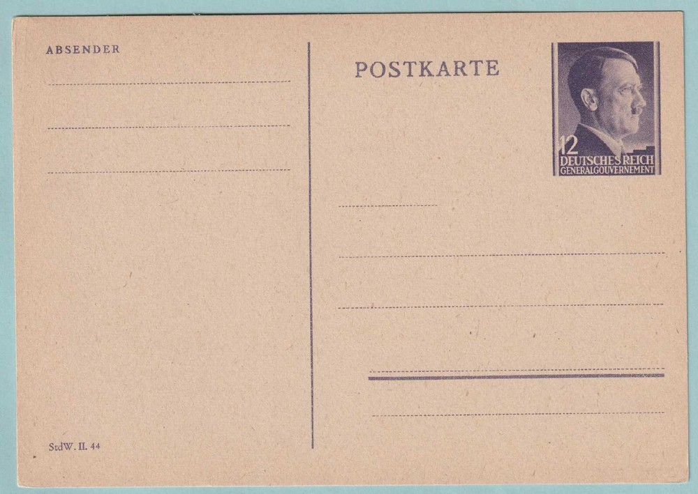 GERMANY - UNUSED POSTAL CARD - NO WRITING ON BACK - CV775