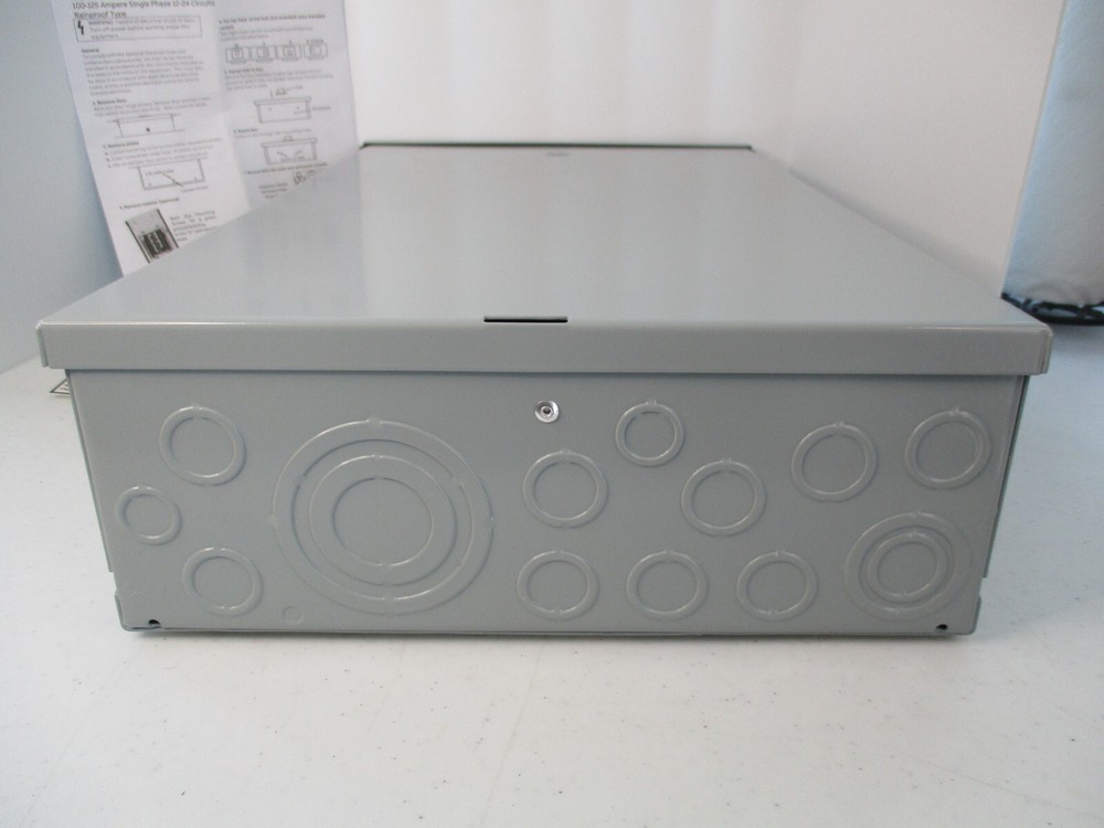 GE 125A 14-Space 24 Circuit Outdoor Load Center -Missing Inside Cover