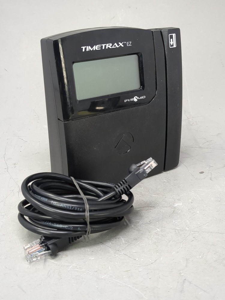 Pyramid TimeTrax EZ Time Clock Terminal Ethernet No Power Adapter Untested