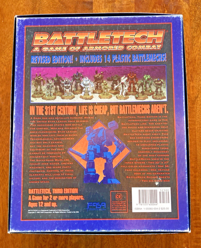 BATTLETECH Third Edition 1604 Box Set Complete w/Miniatures Maps Record Sheets