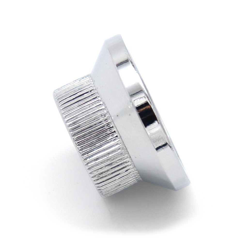 4x Metal Bass Guitar Knobs Hat Shape Flat Top Volume Tone Control Knobs Silver