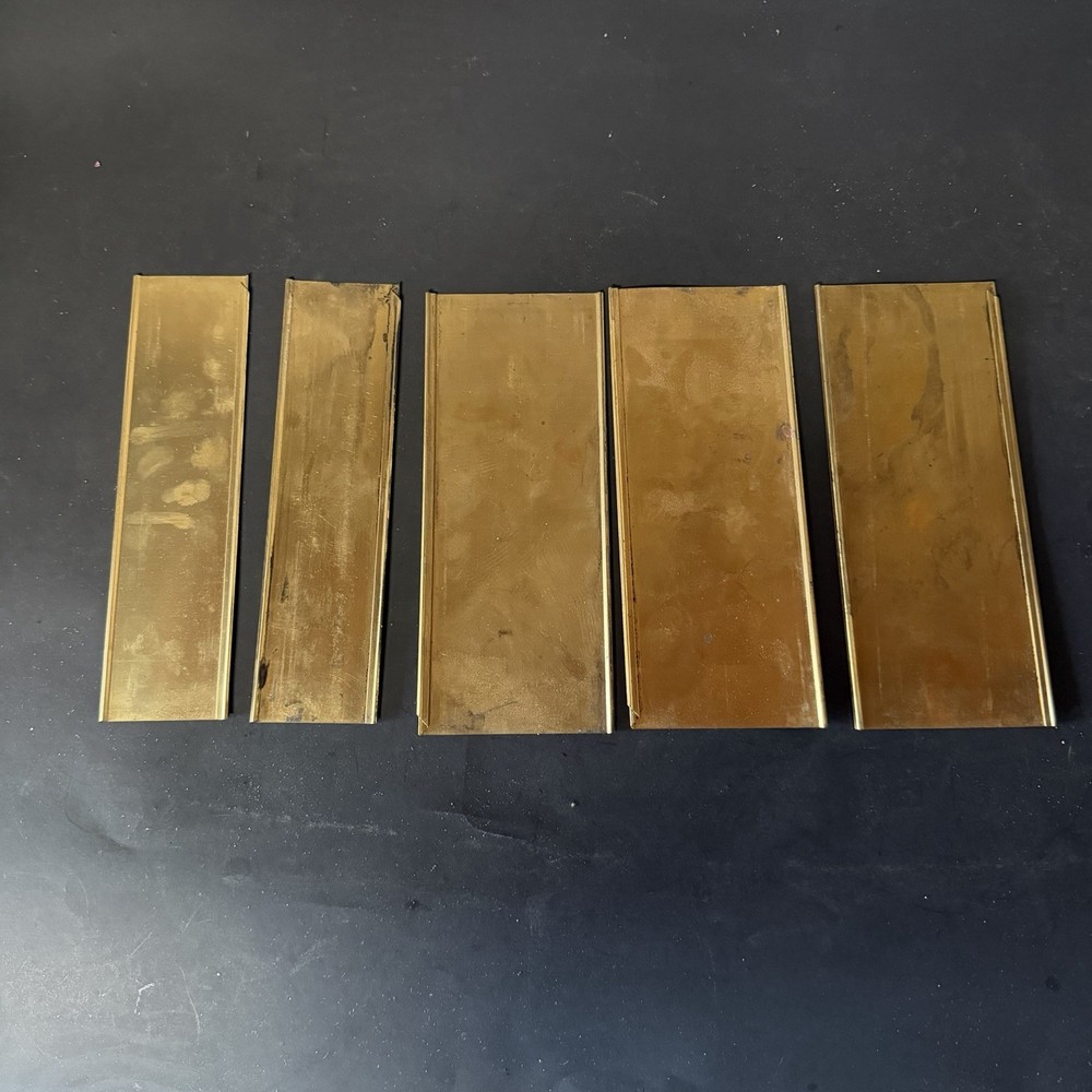 Reese's 6" inch Vintage Brass Interlocking Adjustable Letters stencils complete
