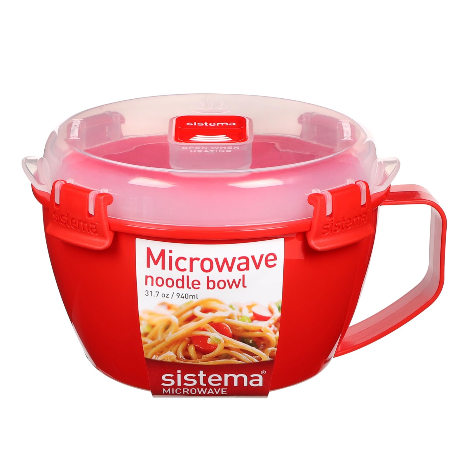 1109ZS Microwave Collection Noodle Bowl 1 Count (Pack of 1) Red