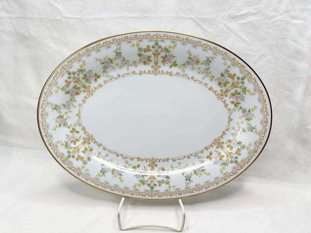 Mint Noritake "Long Ago" Pattern Large 14" Serving Platter