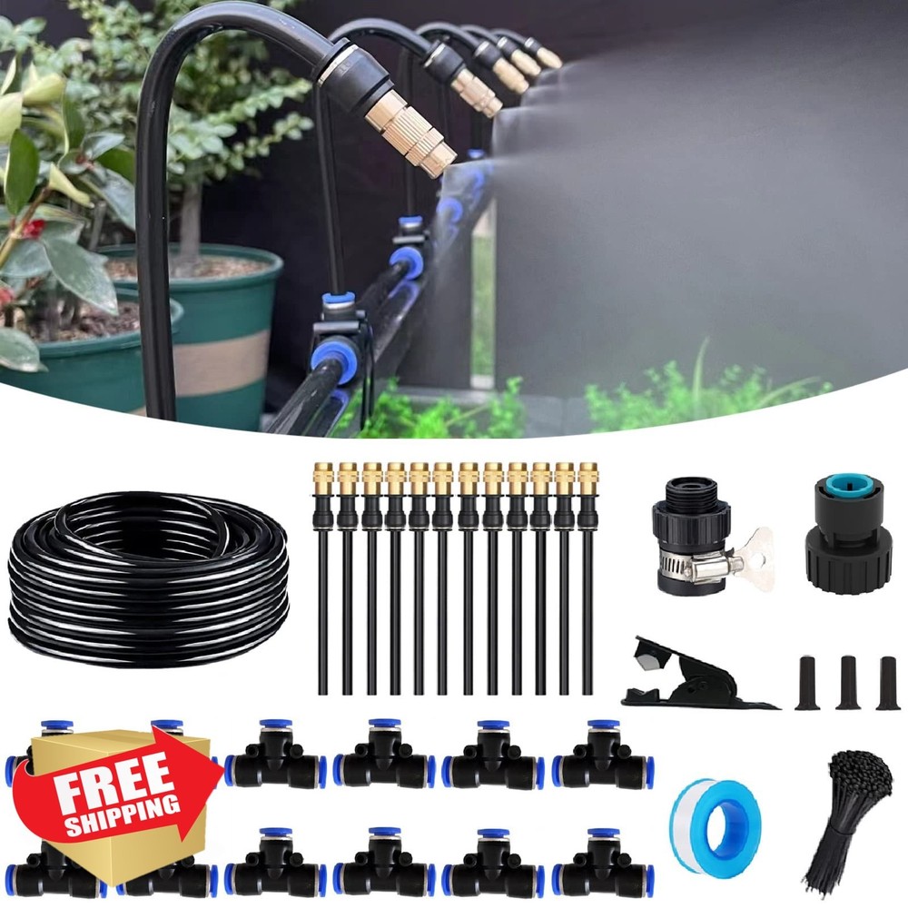 Drip Irrigation Kit Quick Connector Copper Nozzle Automatic System