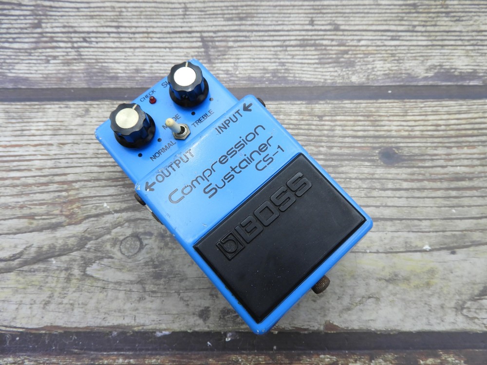 BOSS CS-1 Compression Sustainer Transparent Switch w/box used from japan