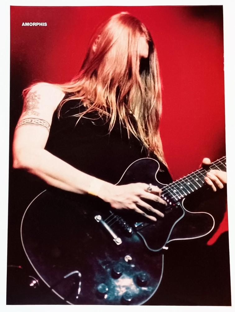 AMORPHIS~ESA HOLOPAINEN~ORIG 1999 POSTER~FULL PAGE PINUP CLIPPING~DEATH METAL
