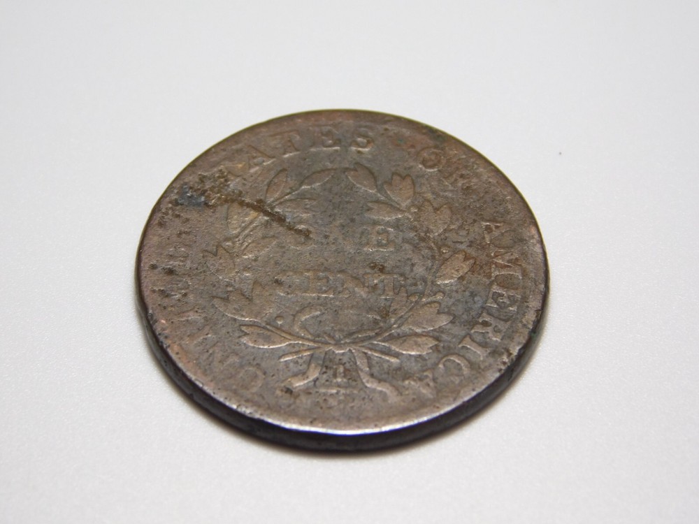 VINTAGE US COPPER COINS 1802 DRAPED BUST LARGE CENT