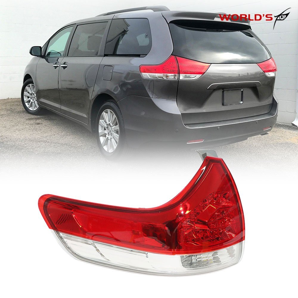 Rear Outer Tail Light Lamp Assembly For 2011-2014 Toyota Sienna Driver Left Side