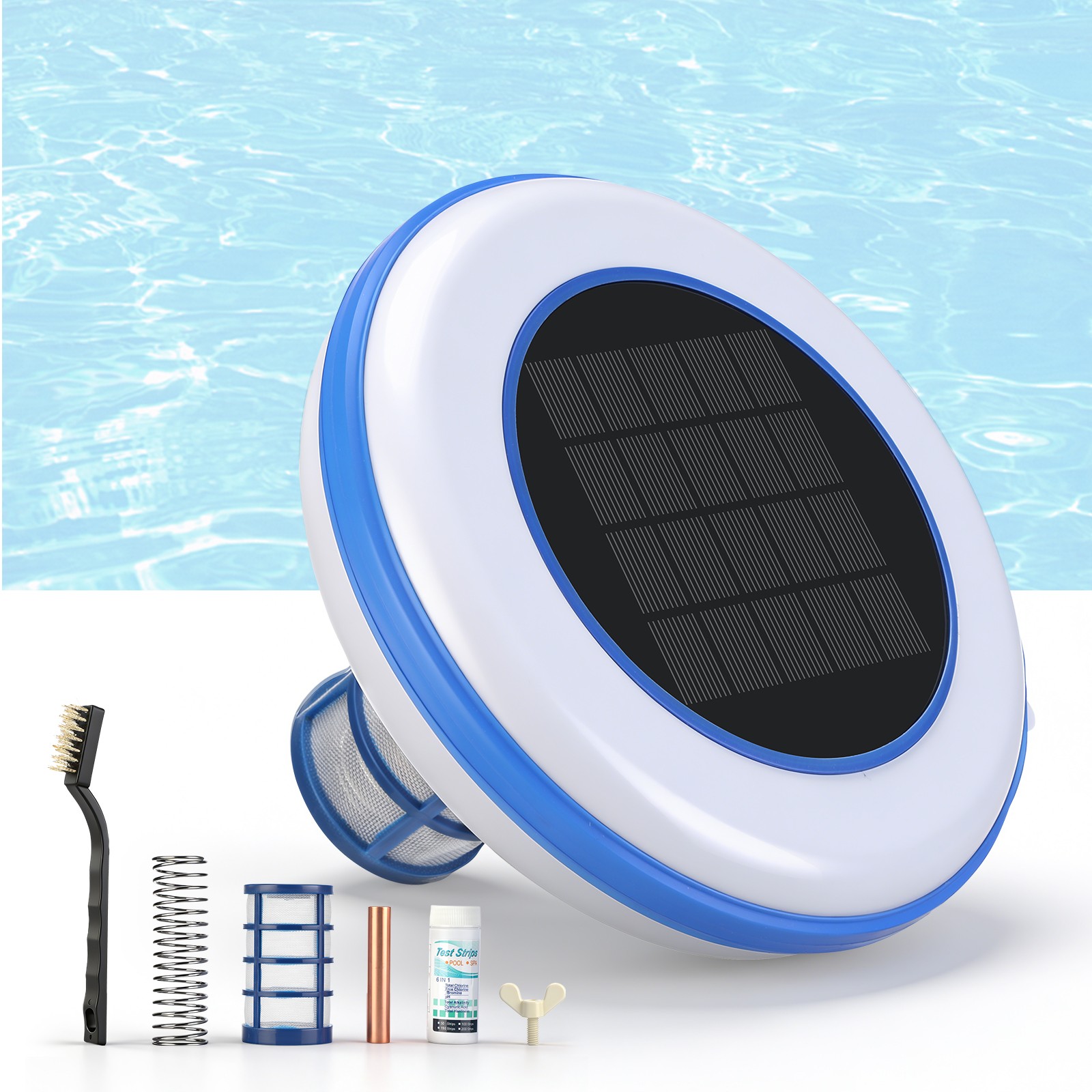 Solar Pool Ionizer Chlorine-Free Water Purifier & Algae Cleaner Up to 35,000 Gal