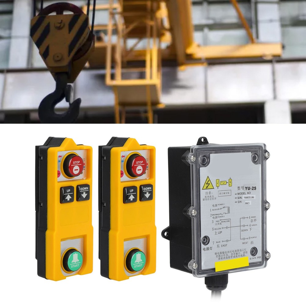 Remote Control Wireless Hoist Crane Remotes Controller For Bridge Cranes DC 24V