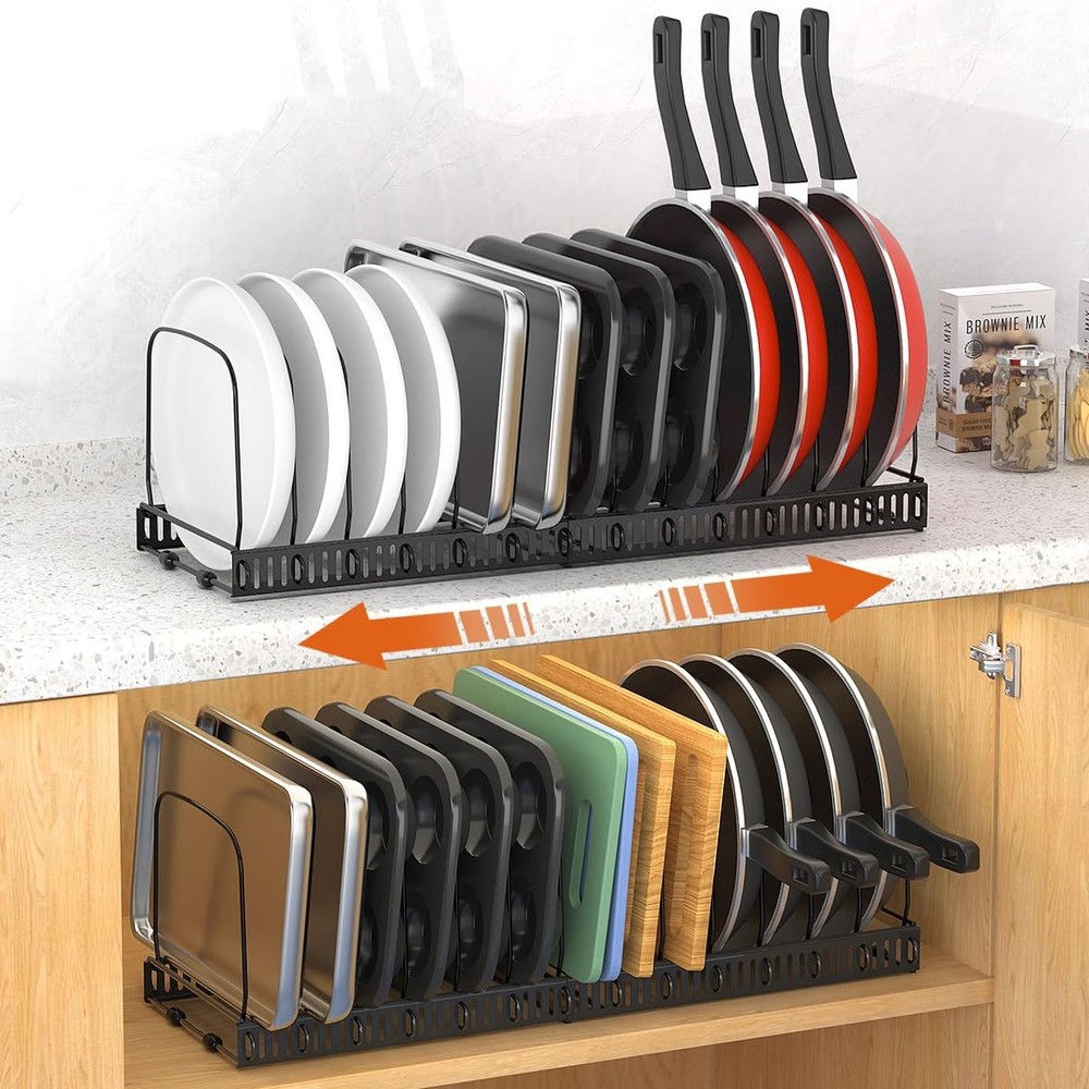 Housolution 2 Pack Baking and Cookie Sheet Organizer, 12"-23" Expandable Cutt...