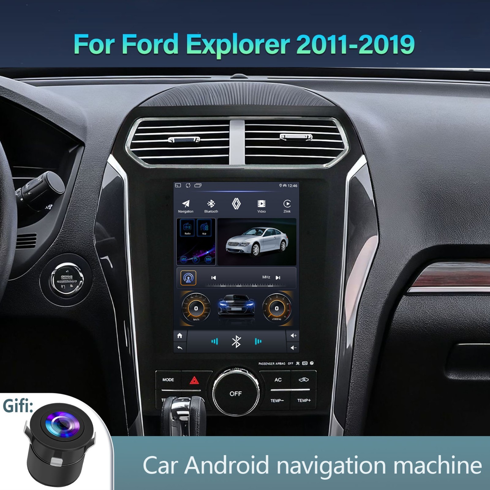 9.7" Car Stereo Radio For Ford Explorer 2011-2019 Android 13 GPS Nav WIFI FM RDS