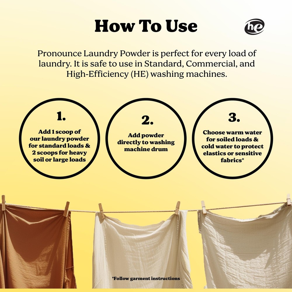 Pronounce Laundry Detergent Powder Alternative | Earth-Derived Ingredients, E...
