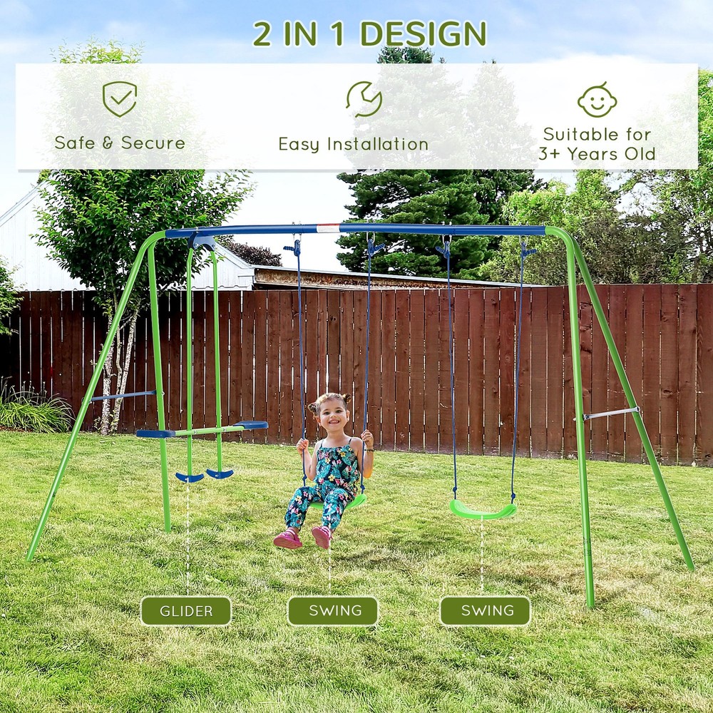 Children's Playground Set, Adjustable Ropes with Metal Frame for Stability