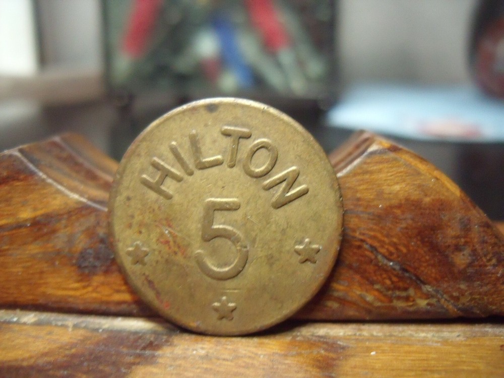 HILTON 5 CENT  OLD INCUSE  Trade Token    UNIFACE